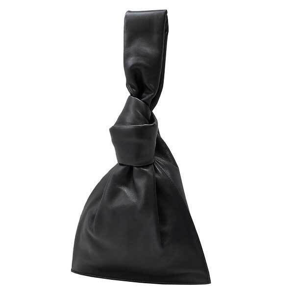 Bottega Veneta The Twist Leather Black Knot Clutch Bag 678 4